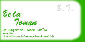 bela toman business card